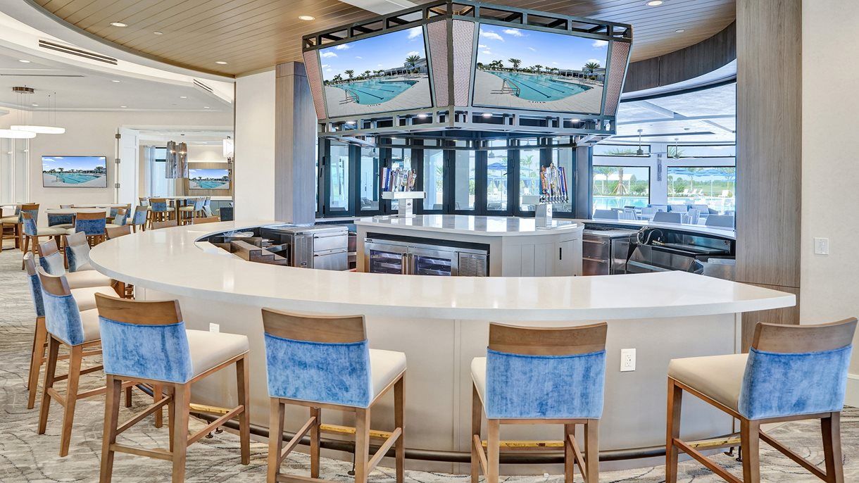View from the Astor Creek bar toward the resort pool