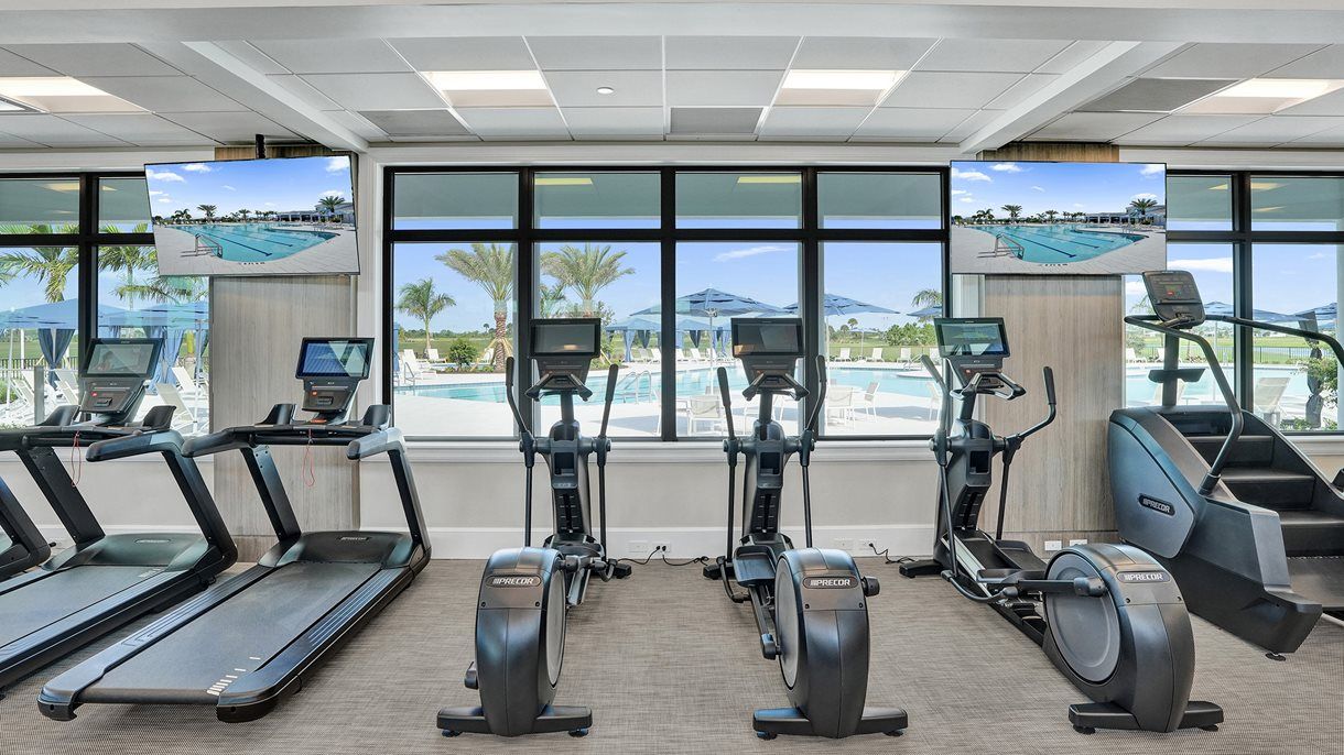Astor Creek fitness center overlooking the community