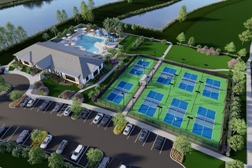 Amenities at Woodland Preserve clubhouse including fitness and pool
