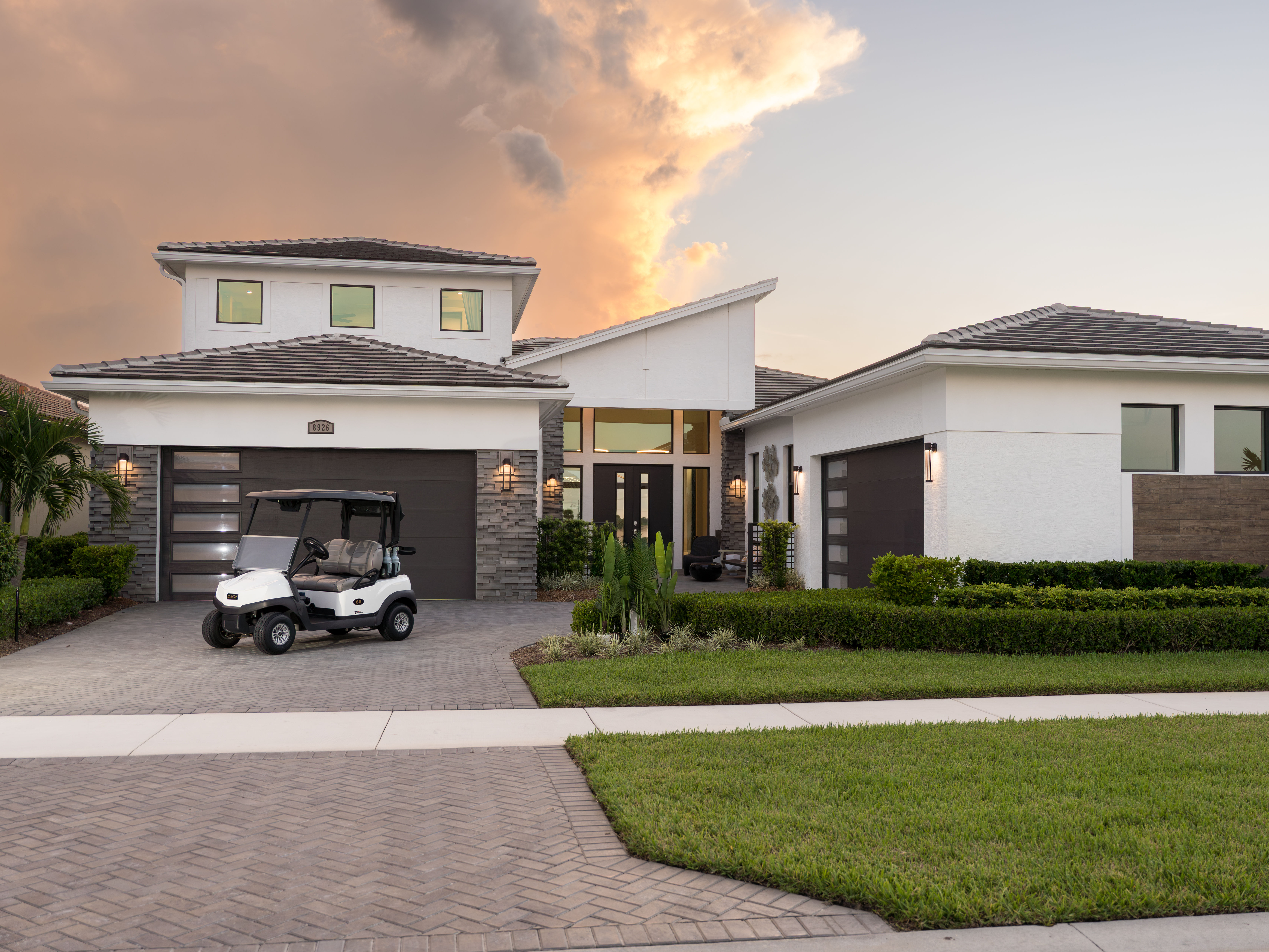 New construction single-family home exterior at Astor Creek Golf and Country Club