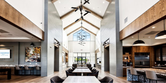 interior of clubhouse