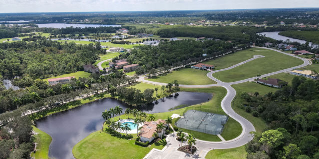 aerial of community and clubhouse
