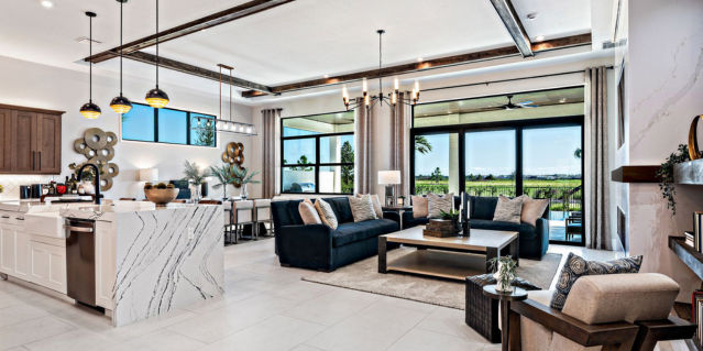 Great Room and Island Kitchen Model Home