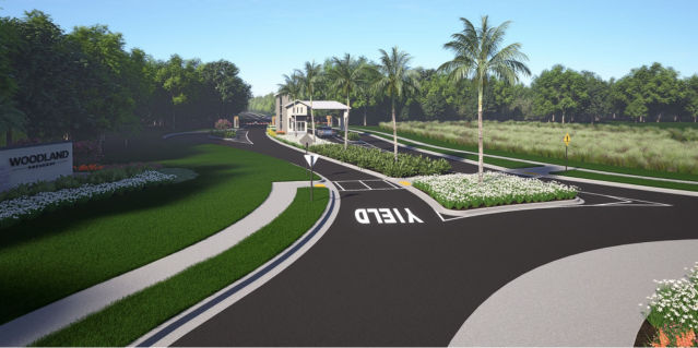 Artist Rendering of Main Gated Entry to Community