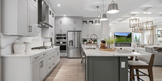 interior of island kitchen