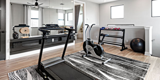 bonus room with workout equipment