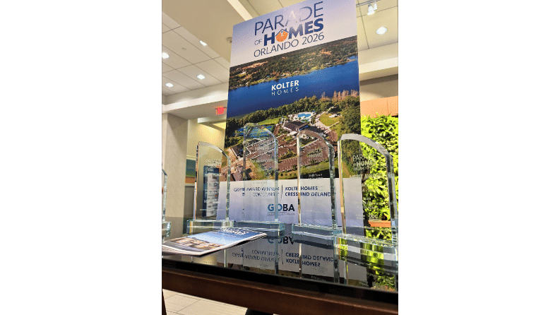 Kolter Homes awards at the 2026 Greater Orlando Parade of Homes
