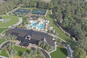 Clubhouse under construction at Hammock Oaks