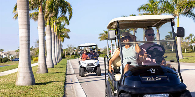 People on Golf Carts