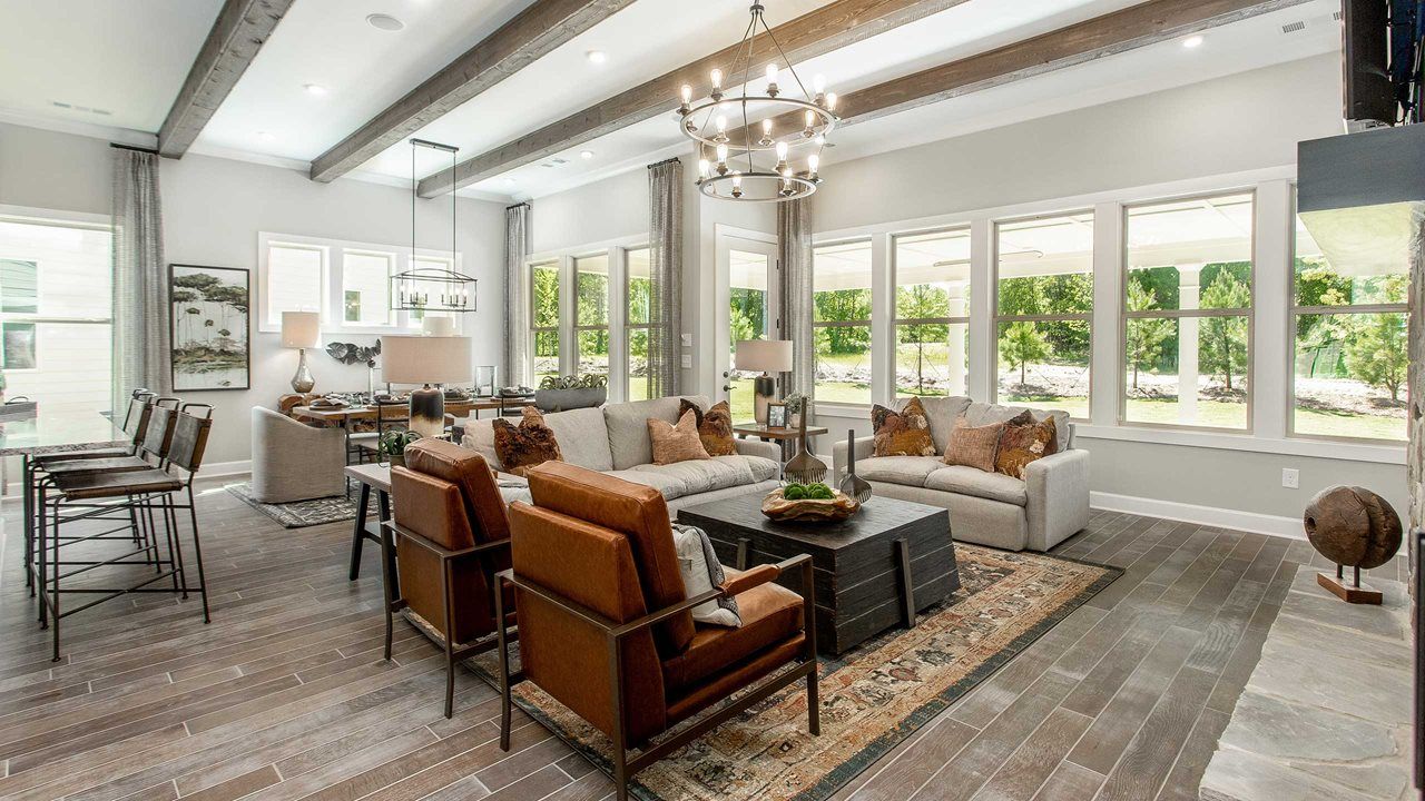 Spacious living area showcasing the interior design of a new Kolter home