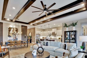 Single-story open concept home design for a 55 plus community in Alabama
