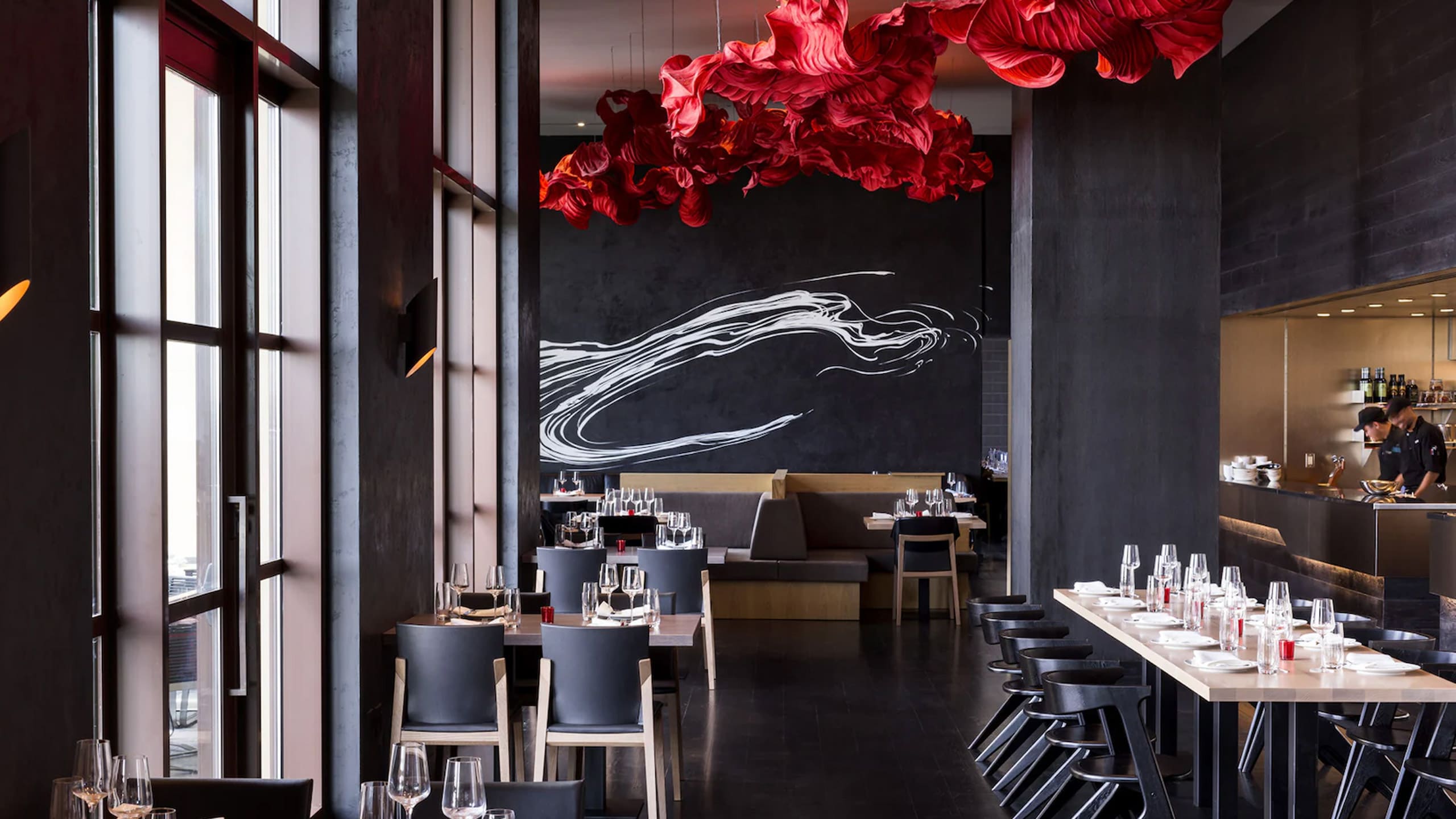 Fine dining restaurant table setting in Orlando