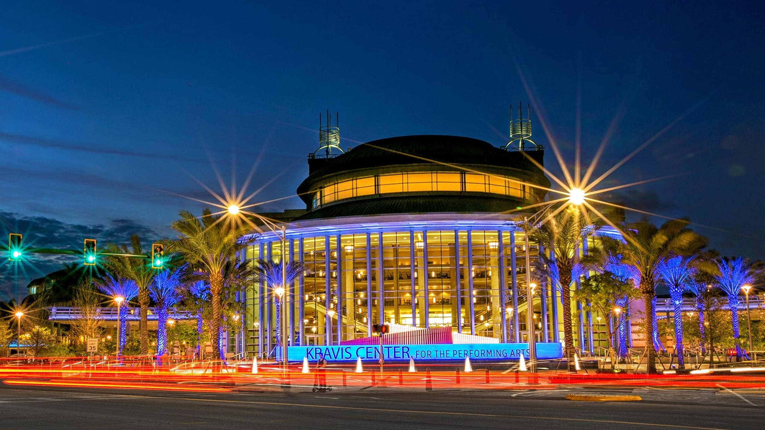 Kravis Center for the Performing Arts exterior in downtown West Palm Beach