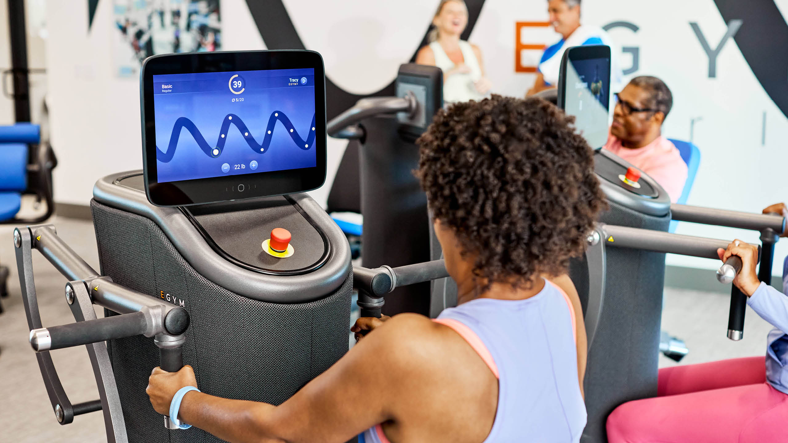 Neighbors enjoying the fitness center together