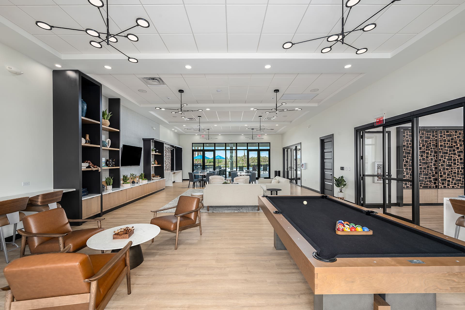 Indoor amenities at Woodland Preserve