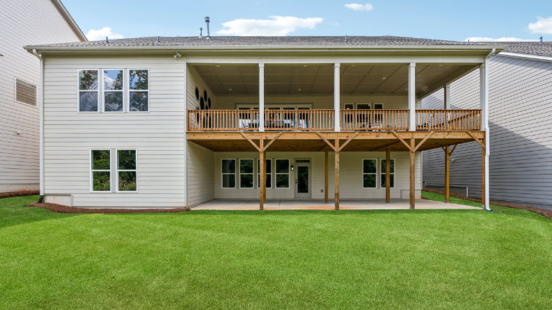 Backyard and porch at Cresswind at Spring Haven in Newnan GA