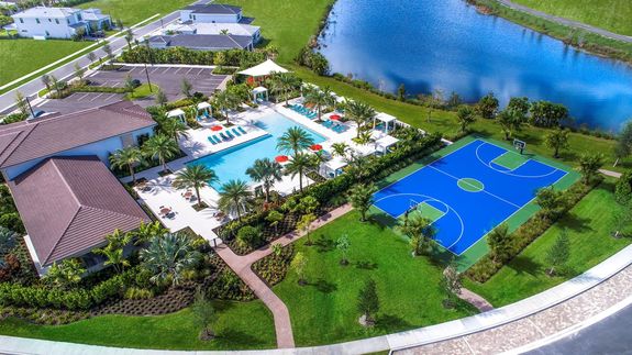 new homes in palm beach gardens, pool, clubhouse and amenities