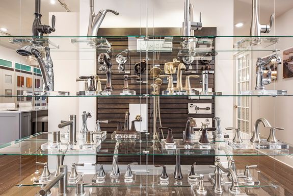 Choose from a variety of kitchen and bathroom faucets at the Cresswind Charlotte design gallery.