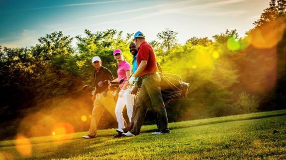 Active Adults on Golf Course
