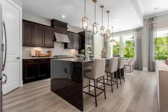 hazel model home kitchen with island