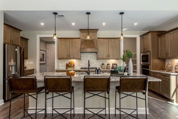 maple model home island kitchen