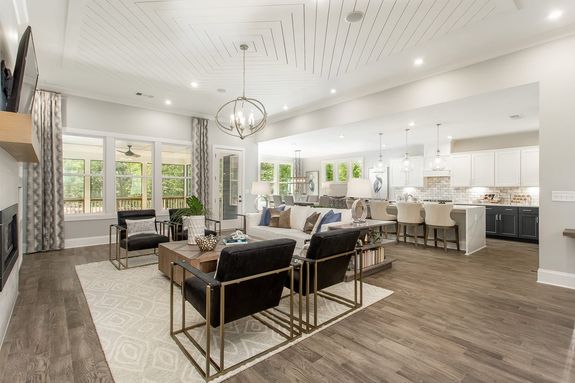 poplar model home great room