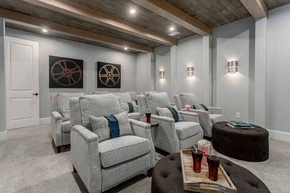 Poplar Model Finished Basement Home Theater