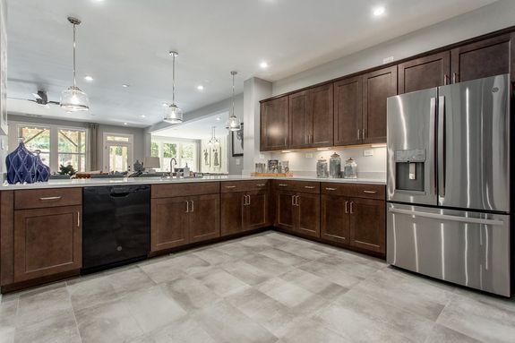 Poplar Model Finished Basement Kitchen