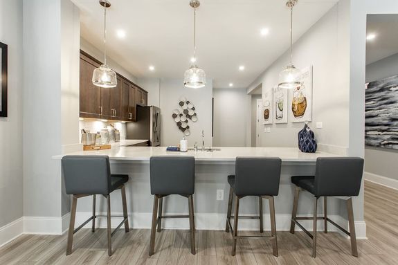 Poplar Model Finished Basement Kitchen