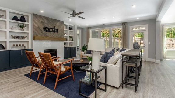 Poplar Model Basement Living Area