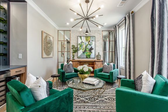 spruce model home den