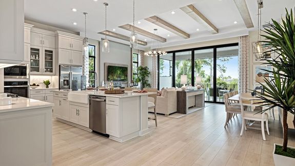 Lila Model | Island Kitchen to Great Room