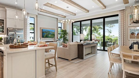 Lila Model | Island Kitchen to Great Room