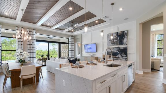 Julia Model | Island Kitchen into Main Living Area