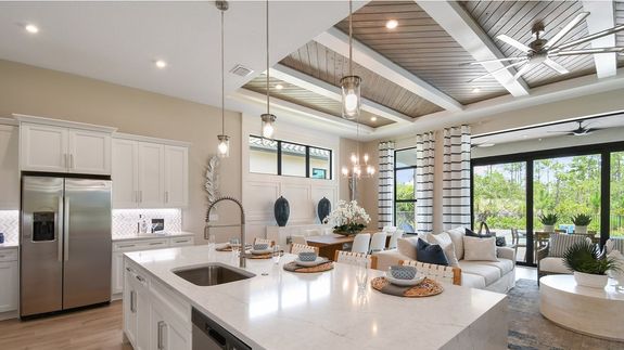 Julia Model | Island Kitchen into Main Living Area